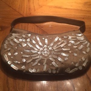 Tan raw silk Handmade Bag